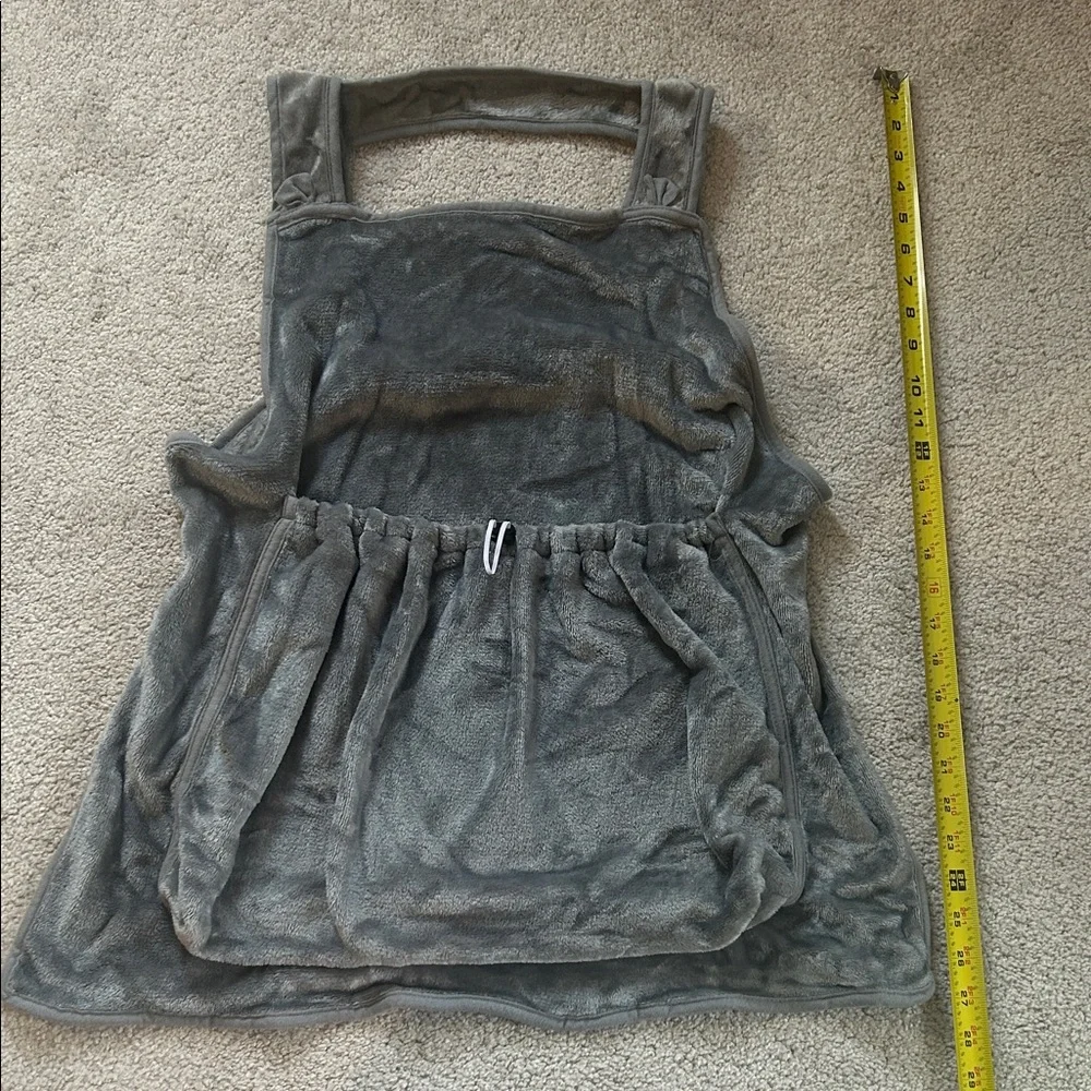 Gray Plush Pet Carrier Apron